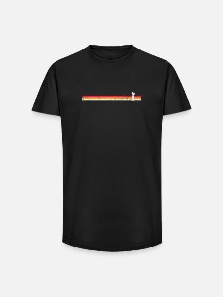 Golf Sunset Silhouette Tee - Long Fit Men's T-Shirt - black