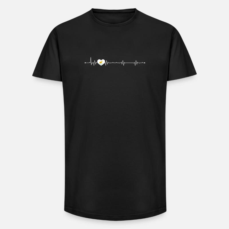 Bird Within Pulse Heart - Long Fit Men's T-Shirt - black