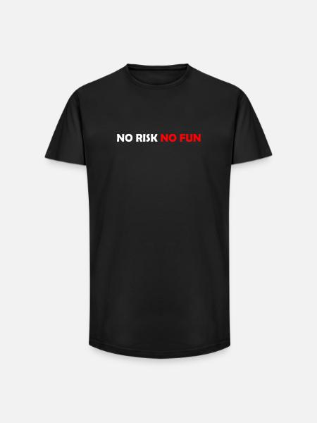 No Risk No Fun - Long Fit Men's T-Shirt - black