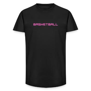 Basketball Neon Text - Long Fit Men's T-Shirt - black - Front - AI Model Male 185 light (185cm)
