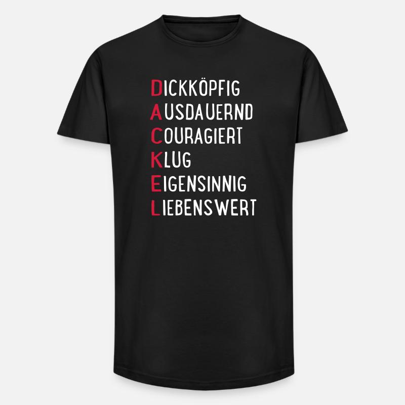 Dackel - Long Fit Männer T-Shirt - Schwarz