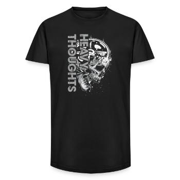 Skull Vinyl Pulse Graphic - Long Fit Men's T-Shirt - black - Front - AI Model Male 185 light (185cm)
