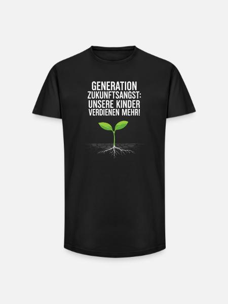 Generation Zukunftsangst - Long Fit Männer T-Shirt - Schwarz