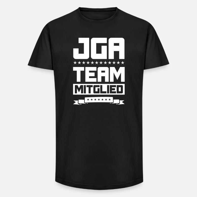 JGA TEAM MITGLIED - Long Fit Männer T-Shirt - Schwarz