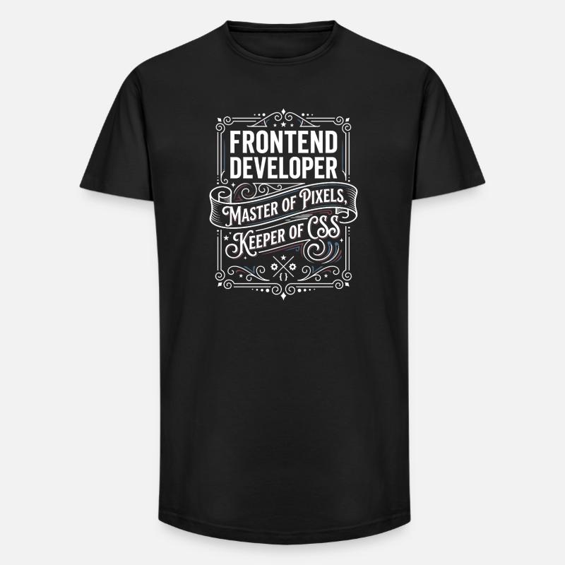 Frontend Entwickler Pixelmeister CSS - Long Fit Männer T-Shirt - Schwarz