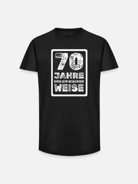Spruch 70 - Long Fit Männer T-Shirt - Schwarz