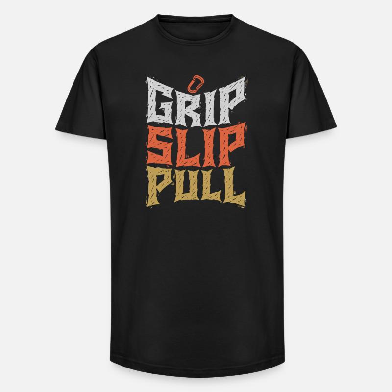 Grip Slip Pull Graphic Tee - Long Fit Men's T-Shirt - black