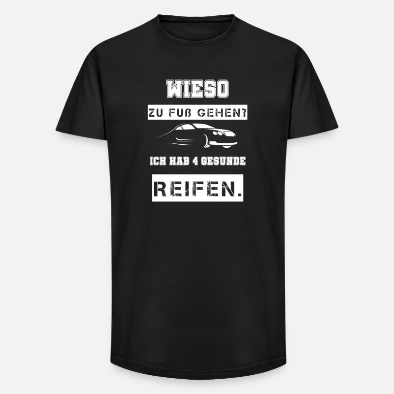Auto Spruch cool - Long Fit Männer T-Shirt - Schwarz