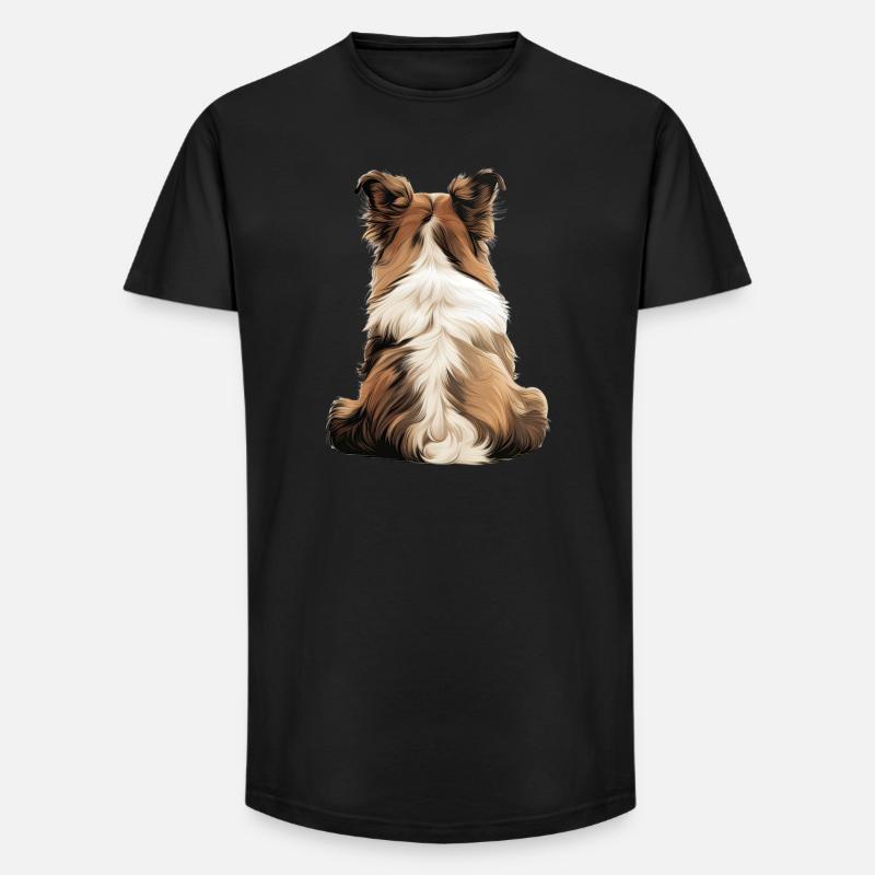 Shetland Schäferhund - Long Fit Männer T-Shirt - Schwarz