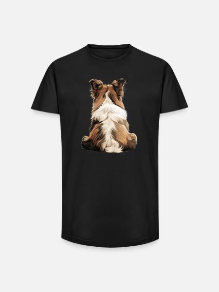 Shetland Schäferhund - Long Fit Männer T-Shirt - Schwarz