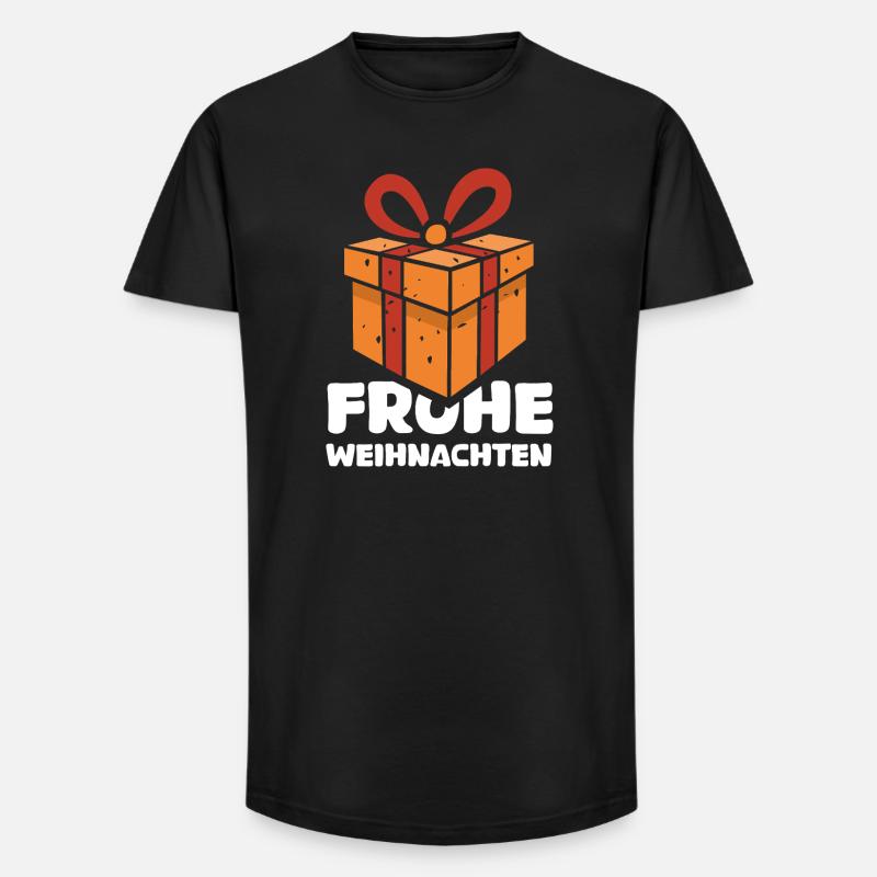 Frohe Weihnachten Geschenk Design - Long Fit Männer T-Shirt - Schwarz