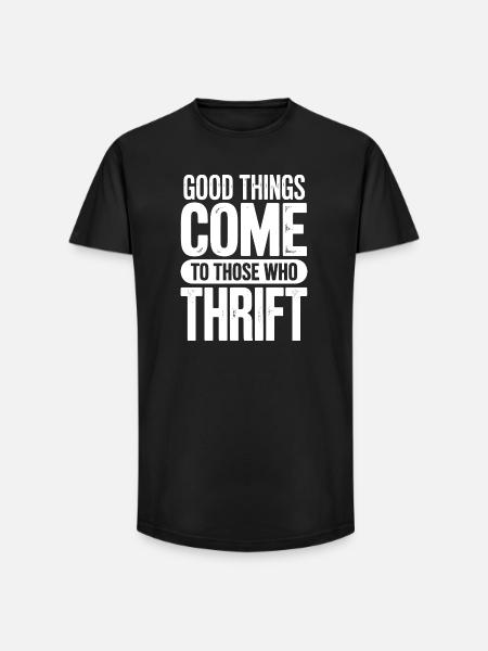 Choses D’Occasion Chic - T-shirt coupe longue homme - noir