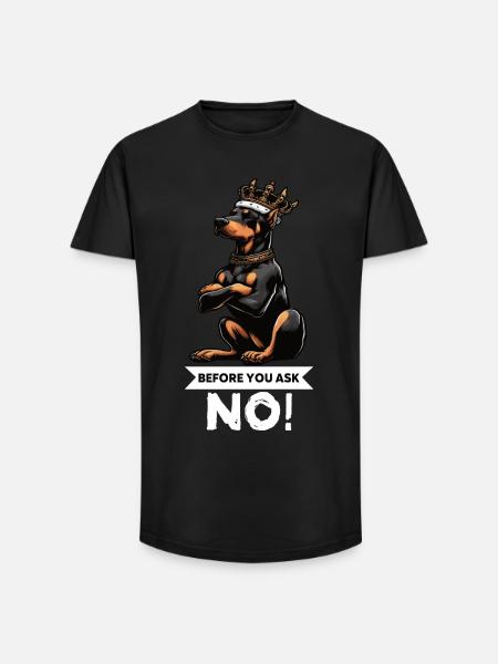 Avant de demander à Dobermann, Dobermannbesitzer - T-shirt coupe longue homme - noir