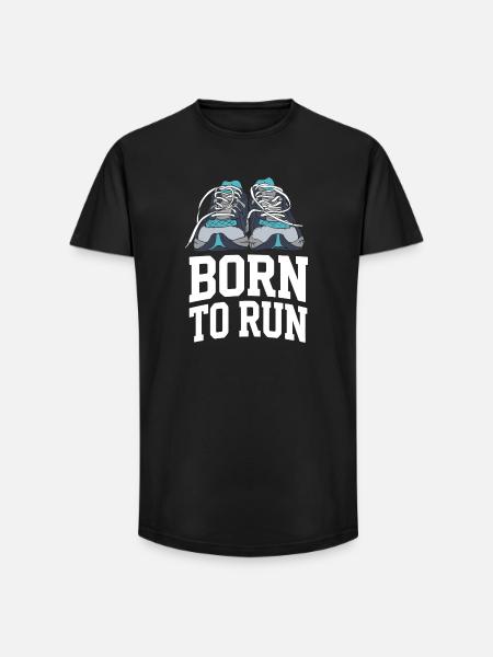 Trail Running - Born to Run - Long Fit Men's T-Shirt - black