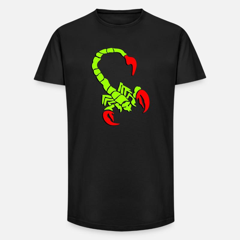 skorpion_01_3d_rot_2 - Long Fit Männer T-Shirt - Schwarz