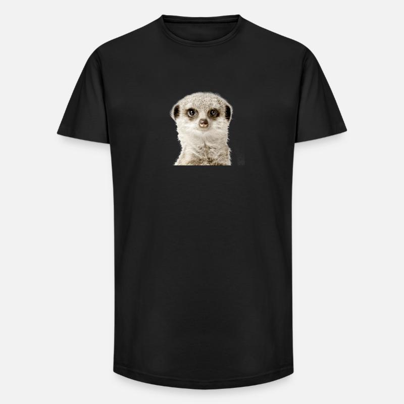 Erdmännchen - Long Fit Männer T-Shirt - Schwarz