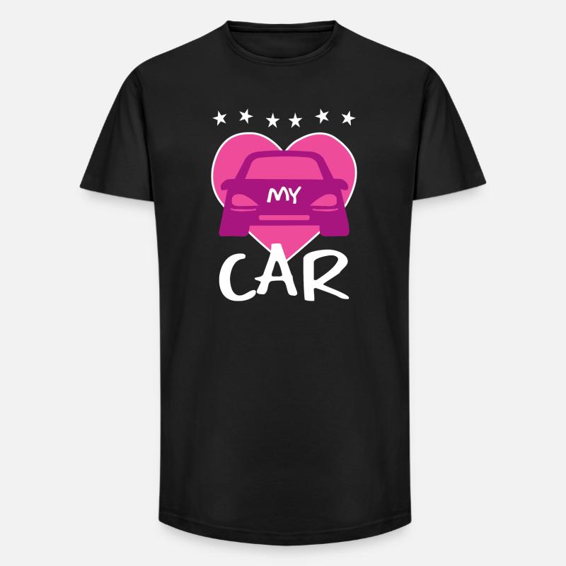 Ich Liebe mein Auto - Long Fit Männer T-Shirt - Schwarz