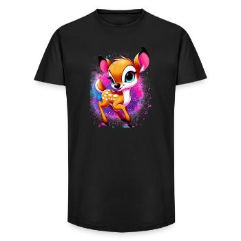 Fawn - Long Fit Men's T-Shirt - black - Front - AI Model Male 185 light (185cm)