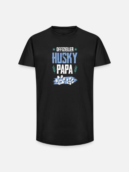 husky dog dad - Long Fit Men's T-Shirt - black