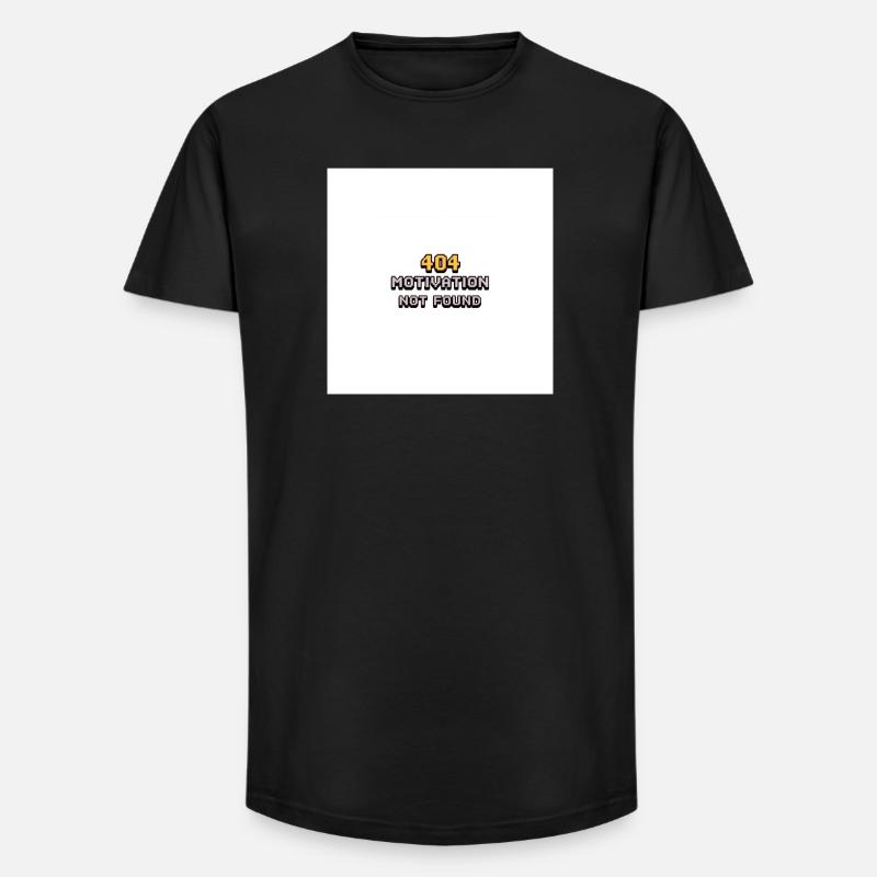 404 Motivation Not found  - Long Fit Männer T-Shirt - Schwarz