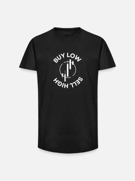 Køb lav Sælg højt Trading elsker - Long fit herre T-shirt - sort