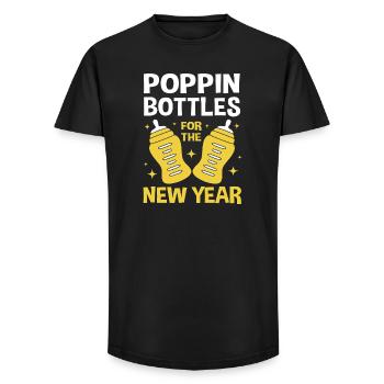 Gender Reveal Neujahr - Long Fit Männer T-Shirt - Schwarz - Vorne - AI Model Male 185 light (185cm)