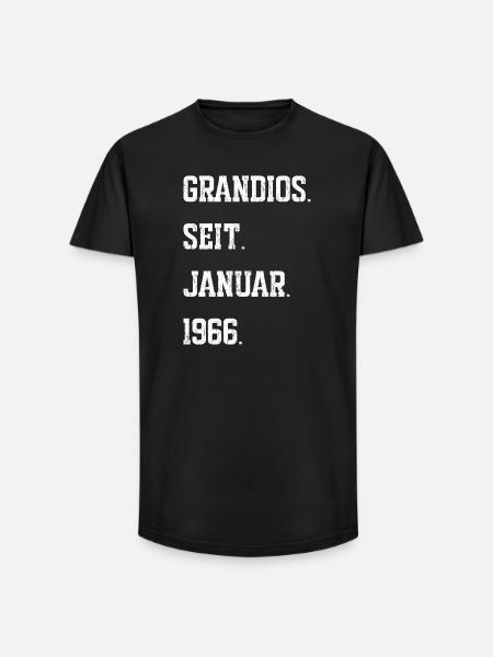 60e anniversaire janvier 1966 - T-shirt coupe longue homme - noir