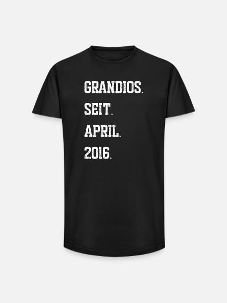 Anniversaire avril 2016 - T-shirt coupe longue homme - noir
