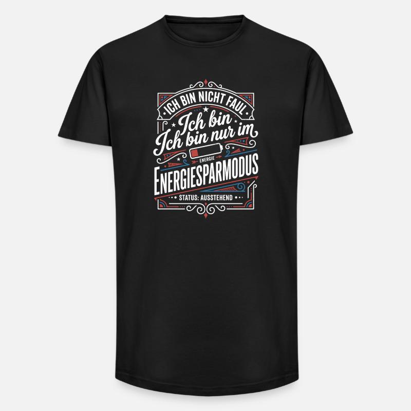 Sono in modalità di risparmio energetico - T-shirt uomo a vestibilità lunga - nero