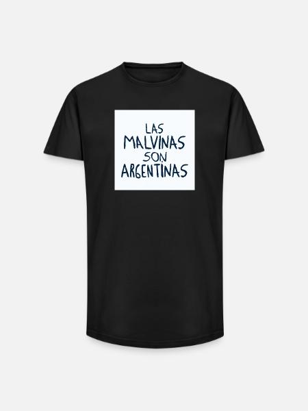 Las Malvinas son Argentinas - Long Fit Männer T-Shirt - Schwarz