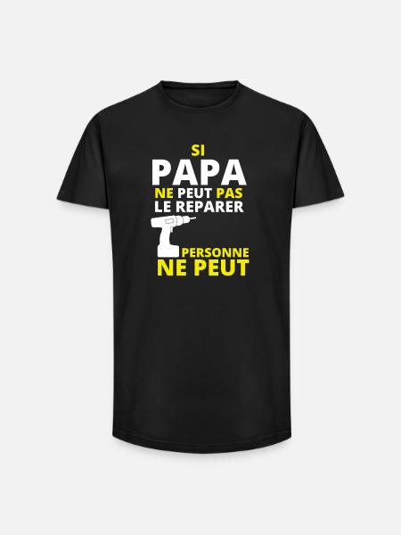 bricoleur, bricoleur, bricolage - T-shirt coupe longue homme - noir