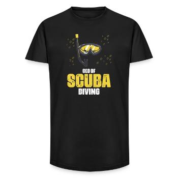 Freediver Scuba Diver Design - Long Fit Men's T-Shirt - black - Front - AI Model Male 185 light (185cm)