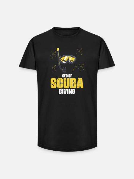 Freediver Scuba Diver Design - Long Fit Men's T-Shirt - black