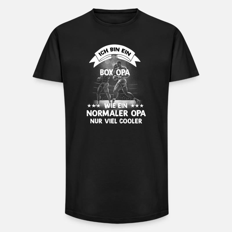 Box Opa Design - Long Fit Männer T-Shirt - Schwarz