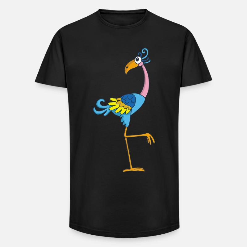 Lustiger Vogel - Long Fit Männer T-Shirt - Schwarz