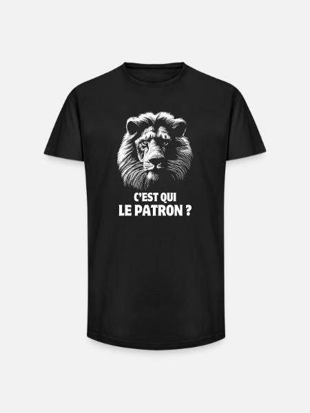 Lion, King of the Jungle, - Long Fit Men's T-Shirt - black