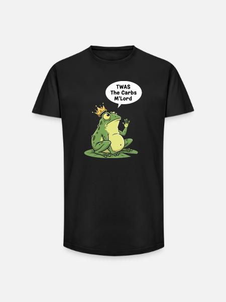Regal Frog Carbohydrate King Design - Long Fit Men's T-Shirt - black