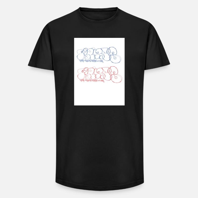 Paris Bubble Paris Throw-up Paris Graffiti - Long Fit Männer T-Shirt - Schwarz