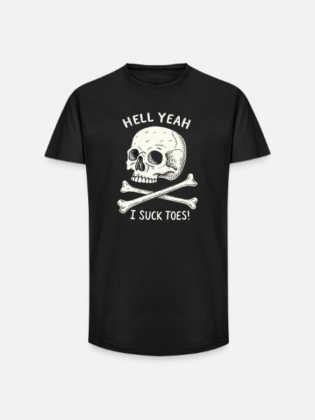 Skull and Bones Toe Fetish - Long Fit Men's T-Shirt - black