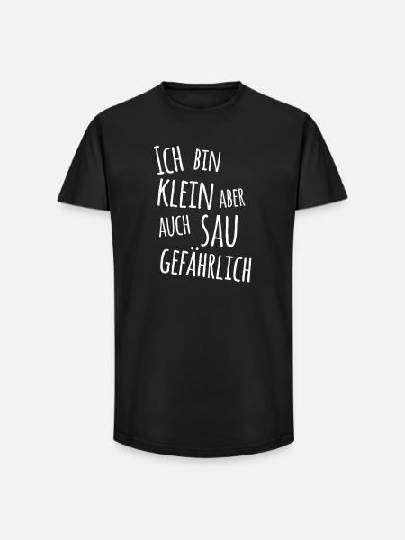 Ich bin klein aber sau gefährlich, - Long Fit Men's T-Shirt - black