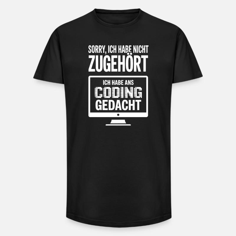 Sorry, I thought coding - Long Fit Men's T-Shirt - black