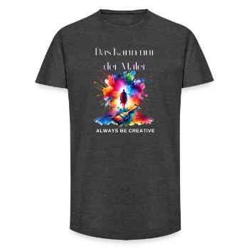 Maler Geschenk - Lustiger Maler Spruch  - Long Fit Männer T-Shirt - Anthrazit - Vorne - AI Model Male 185 light (185cm)
