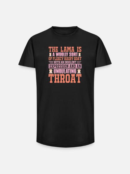 La variété laineuse lama - T-shirt coupe longue homme - noir