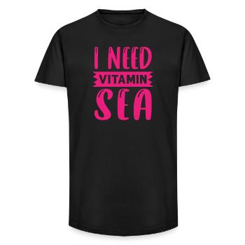 I need a lot Vitamin Sea - Long Fit Men's T-Shirt - black - Front - AI Model Male 185 light (185cm)