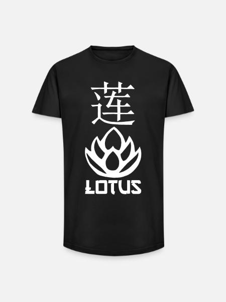 White Lotus and Asia - Long Fit Men's T-Shirt - black