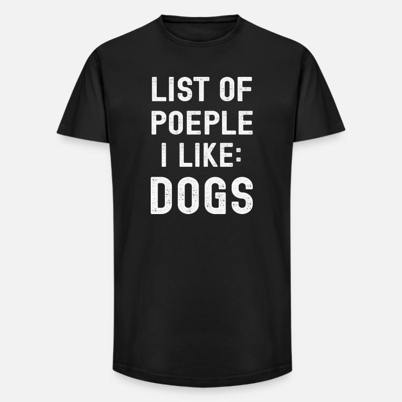 Hund Hunde - Long Fit Männer T-Shirt - Schwarz