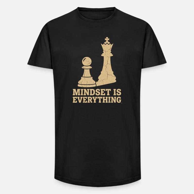 Mindset Is Everything – Chess Strategy Design - Long Fit Männer T-Shirt - Schwarz