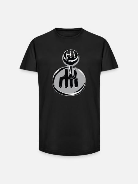 Gear shift - car sport - Long Fit Men's T-Shirt - black