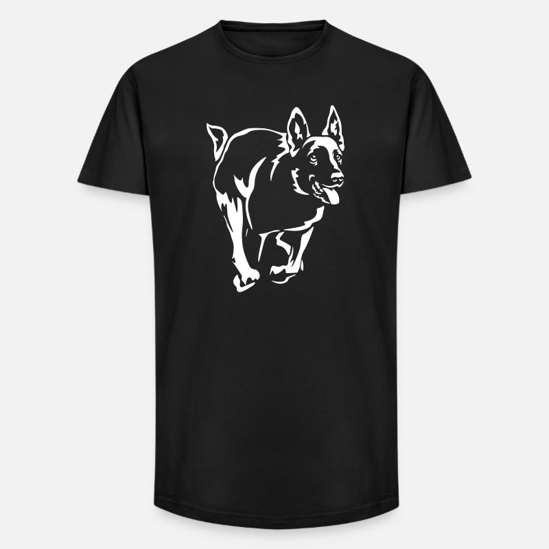 Malinois "Black Edition" - Long Fit Männer T-Shirt - Schwarz