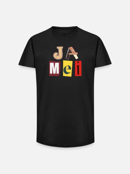 Ja mei - Long Fit Männer T-Shirt - Schwarz